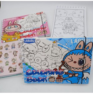 REF:A5-MJ-6165-2(L1) CADERNO DE DESENHO PARA PINTAR LABUBU -------------- CX80/MIN40