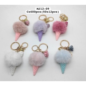 REF:MJ-12-09 BOX/12 CHAVEIRO, COM POMPOM MINIMO 12