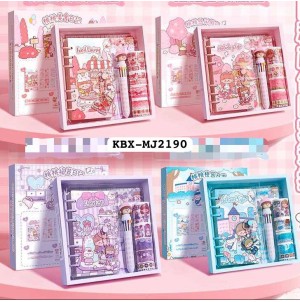 CADERNO KIT C/ CANETA, ADESIVOS. REF:KBX-MJ2190/A/B/C/D/----CX:40PÇS/MIN:20PÇS-MUL-20PÇS