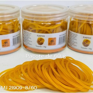 MJ-21909-8/60G- ELASTICO DE LATEX, FINO. CX240PÇS SUB 120 MUL/12