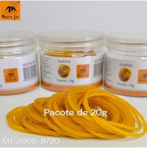 MJ-21909-8/20G- ELASTICO DE LATEX, FINO. CX  240PÇS SUB 84 PLS MUL/12