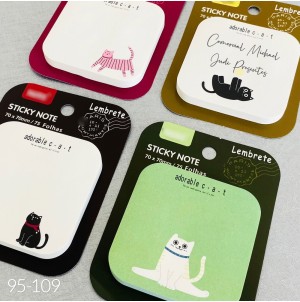 LEMBRETE DE PAPEL AUTO-ADESIVO. REF 95-109 CX 640 PÇS SUB 160 PÇS MULT/ 32