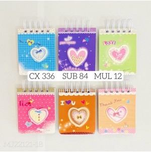 BLOCO DE ANOTAÇAO C/ 88 FOLHAS REF.MJ22121-18 CX 336 PÇS SUB 84 PÇS MUL/12