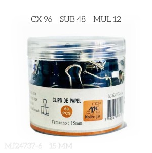 MJ-G24737-6 CLIPS PARA PAPEL 15MM CX 48 PÇS SUB 24 PÇS MUL/12