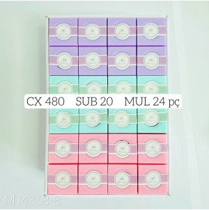 CLIPS PARA PAPEL, DE METAL.4368-8. CX480PÇS/SUB 120PÇS -MUL/24PÇS