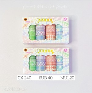 REF: MJ24613-C8 FITA ADESIVA, DE POLIPROPILENO CX 240 PÇS SUB 40 -CX:240PÇS/SUB: 40PÇS  -MUL/20PÇS