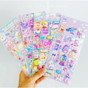 MJ 2479-17 CARTELA ADESIVA COM DESENHOS. CX 1440 PÇS SUB 120 PÇS MUL/20