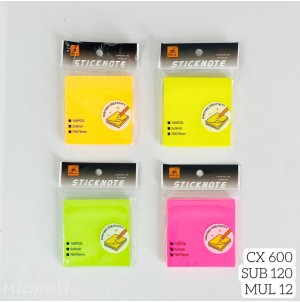 REF:MJ-23988-13 LEMBRETE DE PAPEL, AUTO-ADESIVO. CX600 PÇS SUB 120PÇS MUL/12