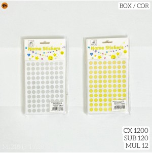  ETIQUETA ADESIVA, DE PAPEL:MJ-21843-1 A10 CX1200PÇS SUB120PÇS MUL/12