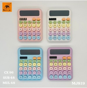  MJ-819 CALCULADORA DE MESA COM FONTE INTERNA-------CX:96PÇS/MIN:24PÇS CADA COR