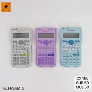 MJ350MSC-2 CALCULADORA ELETRONICA, MEDIA, COM FONTE INTERNA -CX:150PÇS/SUB:50PÇS-CADA COR     