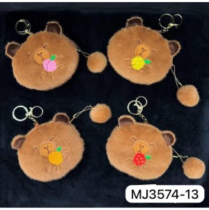 REF: MJ3574-13 BX C/12 CHAVEIRO DE METAL, COM PELUCIA CAPIVARA   ------------  CX:300PÇS/MIN:60PÇS-MUL:12PÇS