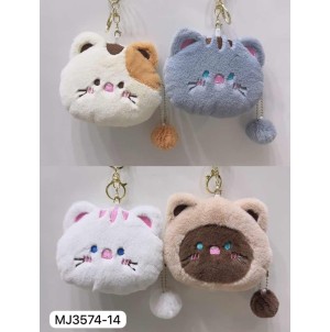 REF: MJ3574-14 BX C/12 CHAVEIRO DE METAL, COM PELUCIA. ---------- CX:300PÇS/MIN:60PÇS-MUL:12PÇS