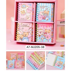 REF: A7-MJ205-38 CADERNO ----------- CX:400PÇS/MIN:100PÇS-MUL:20PÇS