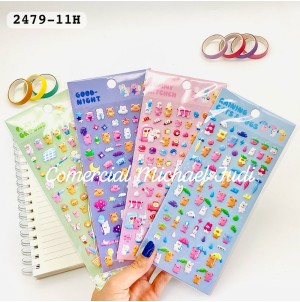 MJ2479-11H BX C/20 CARTELA ADESIVA DE PAPEL, COM DESENHOS 1440/120