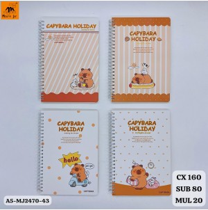 A5-2470-43 CADERNO CAPIVARA --------- CX:160PÇS/SUB:80PÇS-MUL:20PÇS