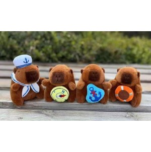 REF: MJ-3574-29C CHAVEIRO DE METAL, COM PELUCIA CAPIVARA ------------ CX300PÇ/SUB60PÇS/MUL/12