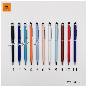 MJ21924-38 CANETA ESFEROGRAFICA RETRATIL CORPO METAL-------CX:1000PÇS/MIN:100PÇS-BOX:50PÇS CADA COR