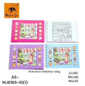 REF:A5MJ 6165-10 1 CADERNO PARA PINTAR ESTILO BOBBIE GODS --------------- CX:80PÇS/SUB:40PÇS