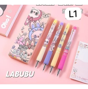 REF: L1-1 CANETA ESFEROGRAFICA COM DUPLA FUNCAO, CORPO EMBORRACHADO LABUBU ---------------- CX:320PÇS/SUB:80PÇS-MUL:16PÇS  