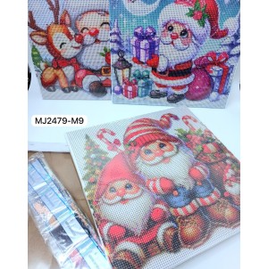 REF: MJ2479-M9 PINTURA DIAMANTE ADESIVA COM DESENHOS NATALINOS ------------ CX:120PÇS/SUB:40PÇS   