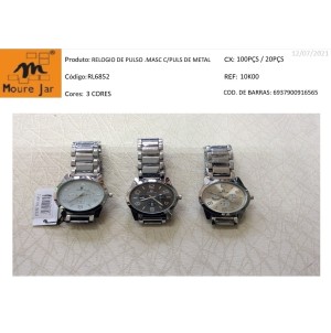 RELOGIO DE PULSO .MASC C/PULS DE METAL REF.6852